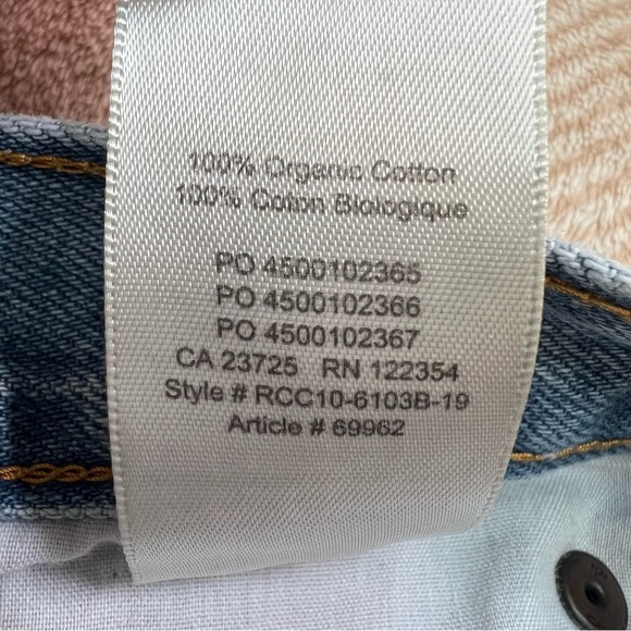 Aritzia Denim Forum The Ex-Boyfriend Jean Distressed 100% Organic Cotton Size 27 - Picture 7 of 7